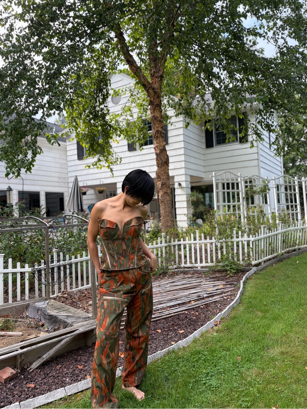 NWOT Dion Lee Camo Print Corset Top and Pants Set, Size US 6 - Picture 4 of 6